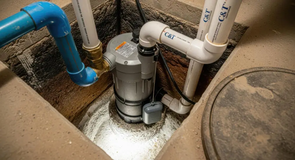Professional sump pump installation in Niagara Falls home basement